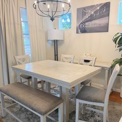 Ashley Furniture Robbinsdale Counter Height Dining Set (6-Piece + Console)