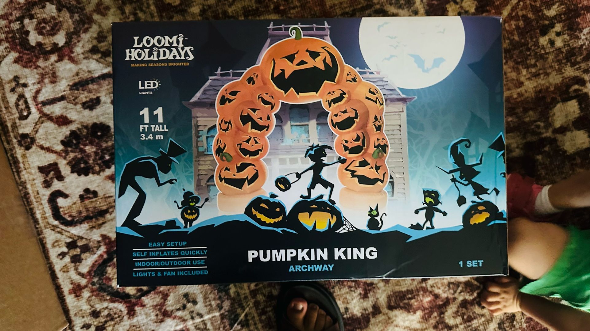 Loomi Holidays 11 ft Tall Halloween Inflatable Archway