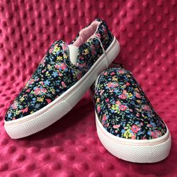 Floral Canvas Shoes - Girls Size 2