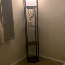 Floor Corner Lamp With Shelves