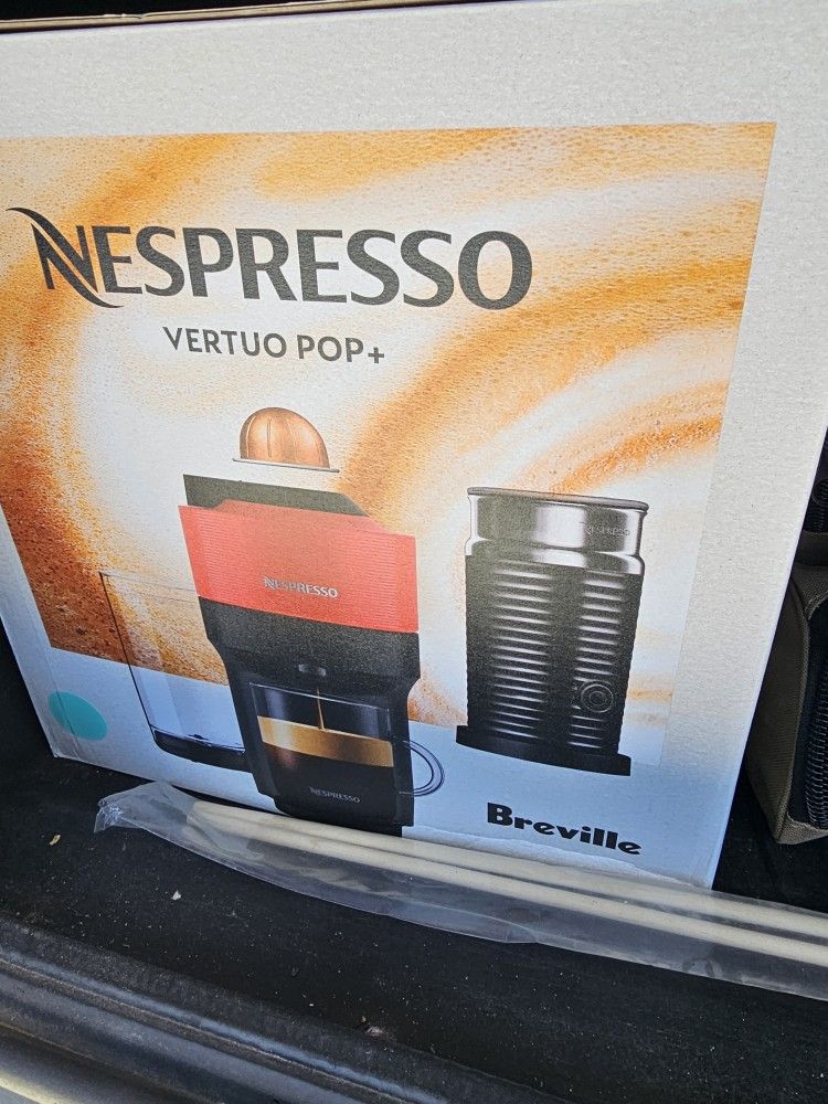 Nespresso Vertuo Pop+ Coffee and Espresso Maker by Breville with Milk Frother, Aqua Mint