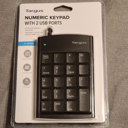 TARGUS Numeric Keypad 2 Port USB HUB PAUK10U Pakpoo4B New Sealed