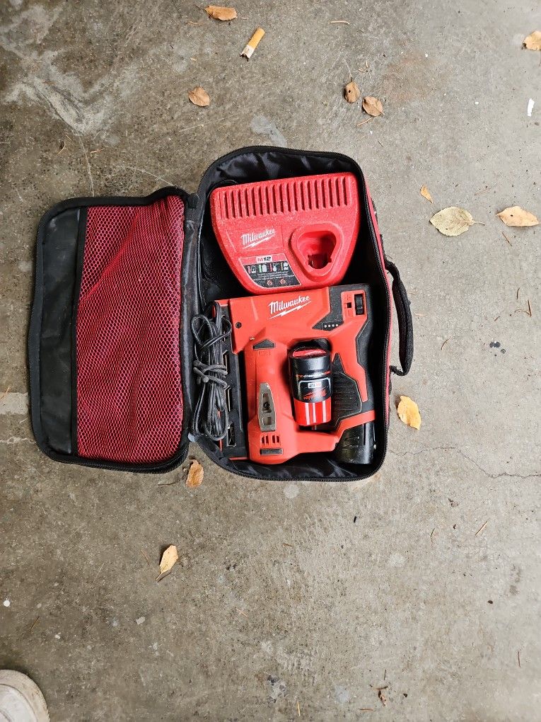M12 Stapler Charger And 2 Batteries