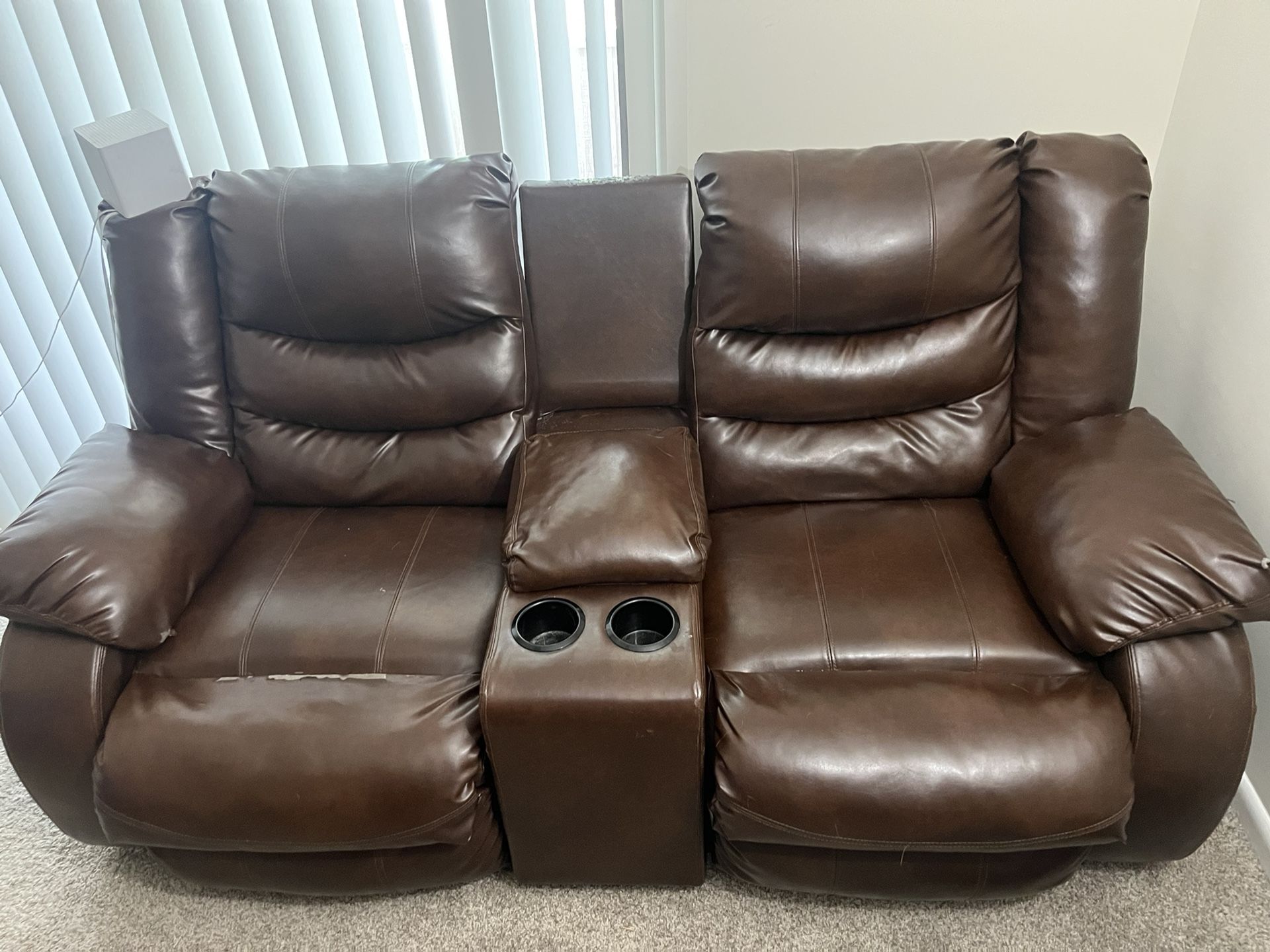 Brown Leather Couch