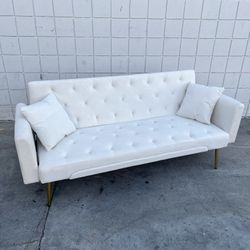 Modern Couch Velvet Futon Sofa 