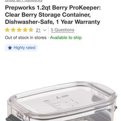 PREPWORKS BERRY PROKEEPER CONTAINERS 1.2QT