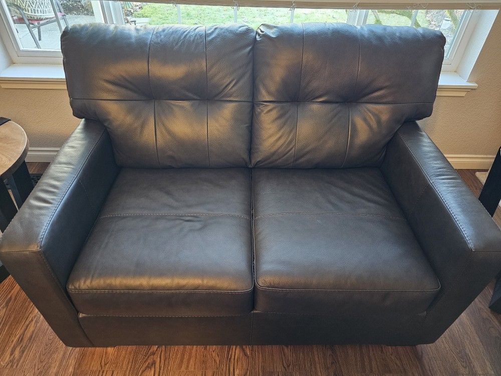 Black Leather Loveseat