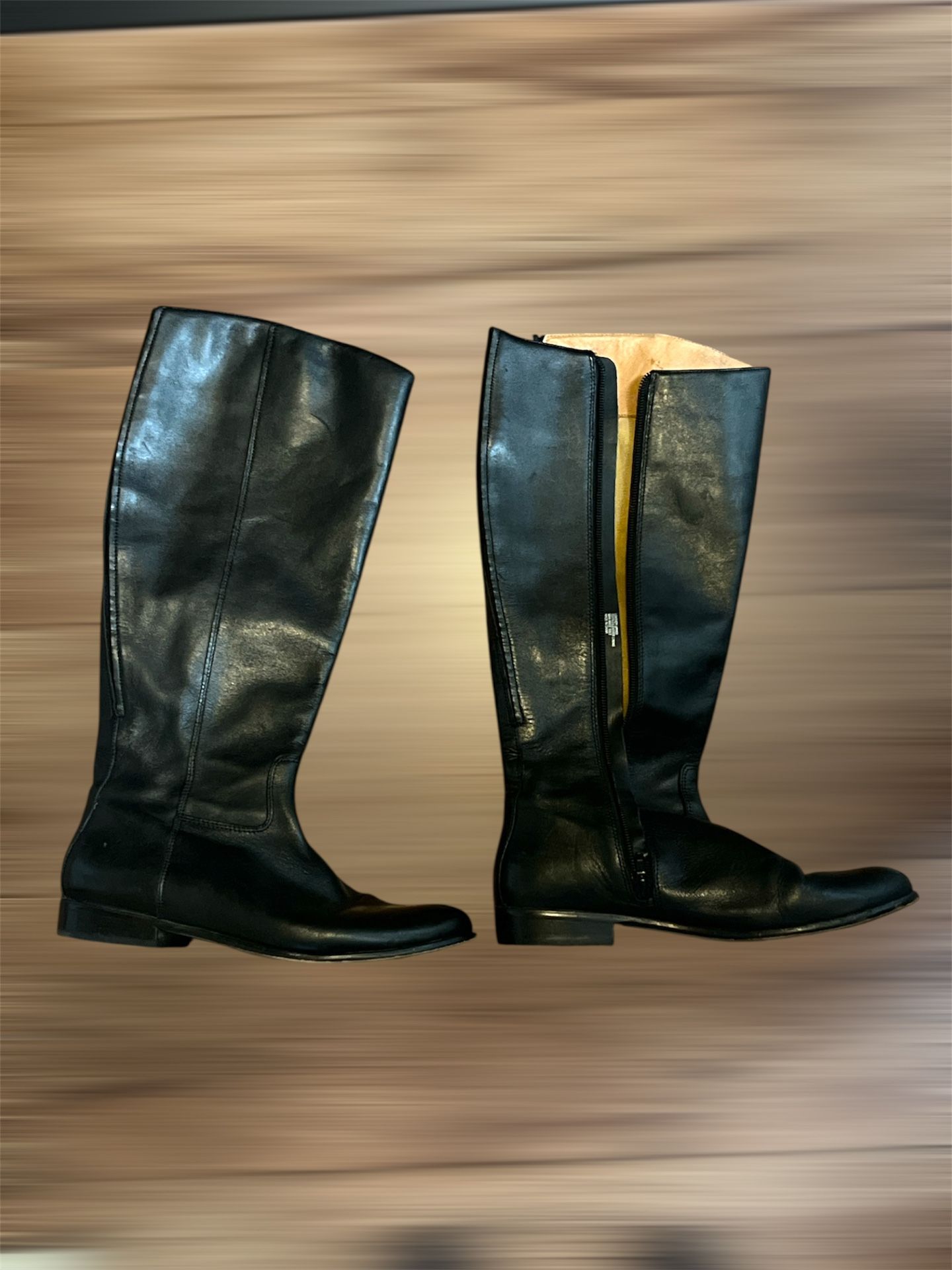 Corso Como Black Leather Boots, size 7