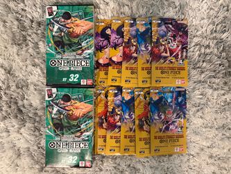 One Piece OP17 Booster Packs + ST-32 Zoro Starter Decks