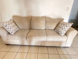 Couch with pillows