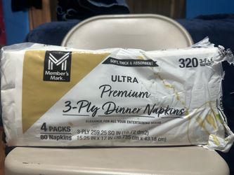 Member's Mark Ultra Premium 3-Ply Dinner Napkins 320ct