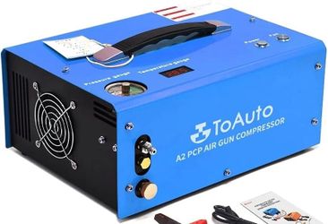 TOAUTO PCP Air Compressor 4500PSI 12V/110V Auto-Stop Airgun High Pressure #1214D Y