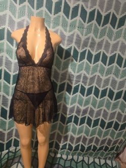 New Black Set Lingerie Size Medium Stretch
