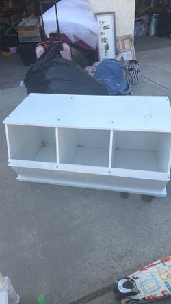 Kids white storage unit