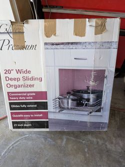 Glidez premium 20" wide deep sliding organizer