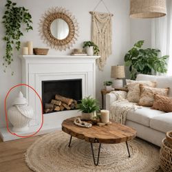 Chic Coastal & Modern Farmhouse Vase 21" Tall Stunning Oversized White Bohemian Lidded Urn