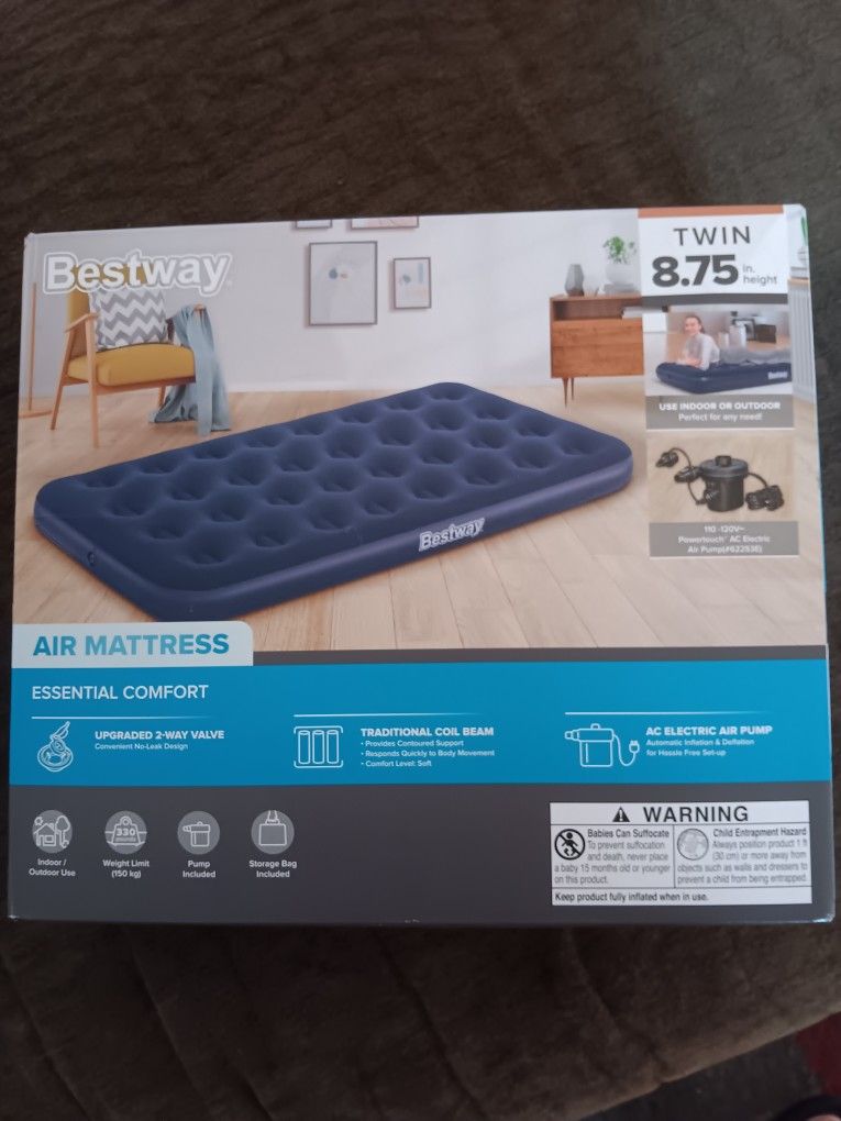 Bestway Twin Air Mattress W/Pump