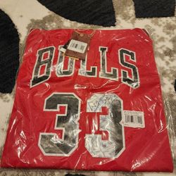 Men's Chicago Bulls Scottie Pippen Mitchell & Ness Red 1996-97 Hardwood Classics NBA 75th Anniversary Diamond Swingman Jersey