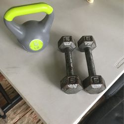 5 Lb Dumbbells And 5  Lb Kettlebell 
