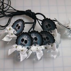 12 Baby Halloween Skeleton Christmas Baby Shower Pacifier Necklaces - Baby Shower Games - Party Decorations - It's a boy