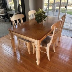 Farmhouse style table and 4 chairs