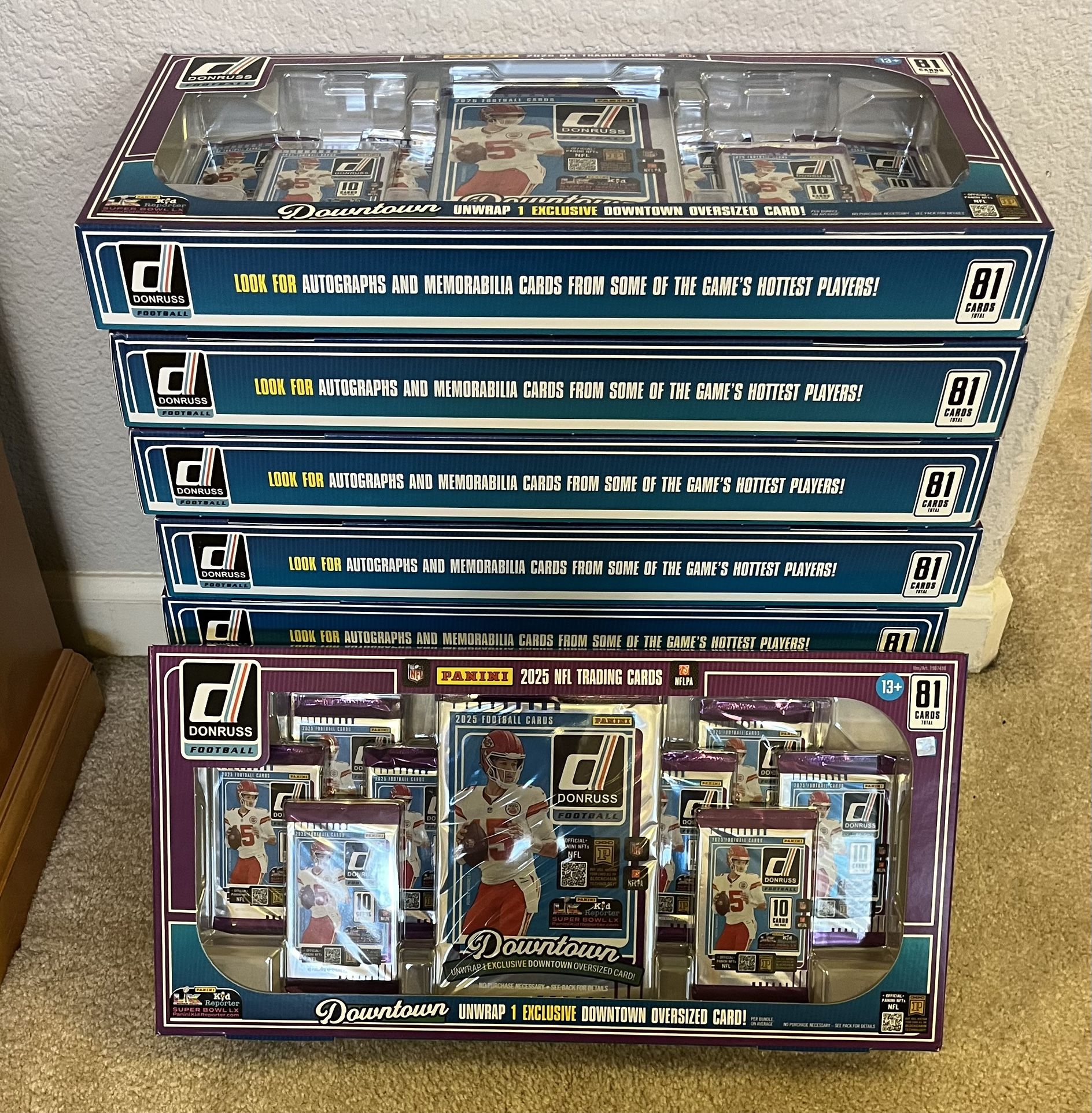 2025 Donruss NFL Football Bundle Costco Box 