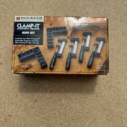 Rockler Mini Clamp-It Combo (2 Mini Squares, Matching Clamps)  