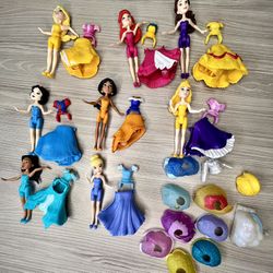 Lot Disney Princess Little Kingdom Snap Ins Royal Clips Fashion Dolls & Dresses