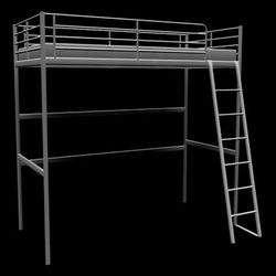 Svarta IKEA twin  Loft Bed 