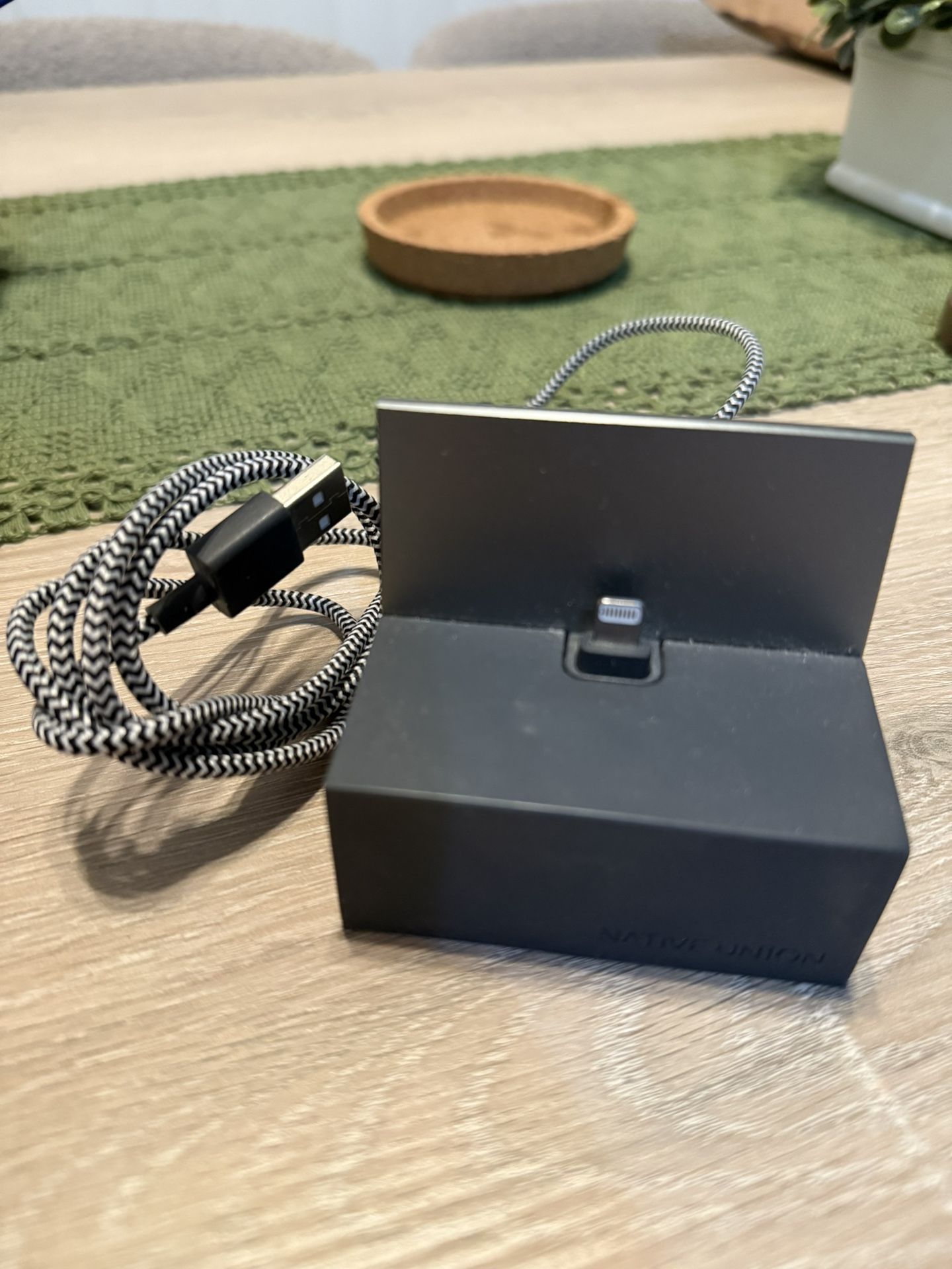 Native Union Grey Apple iPhone 15 and older charging dock