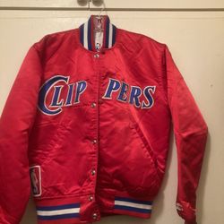 Vintage LA Clippers Satin Jacket Good Condition Size Small 