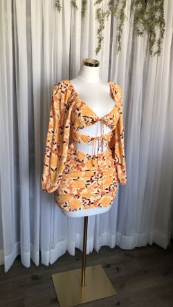 Sabo Long Sleeve Strappy Mini Dress Size M