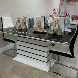 Dining Table Set 4 Chairs 71x35