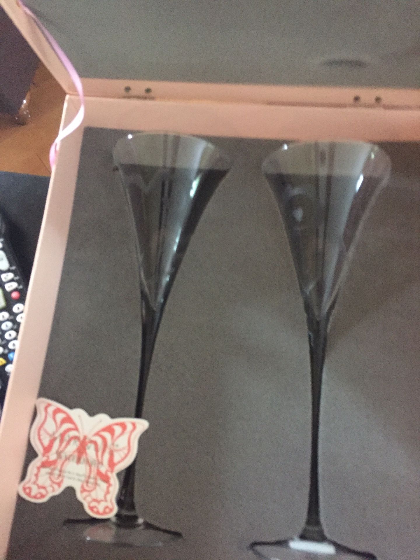 Waterford crystal champagne flutes