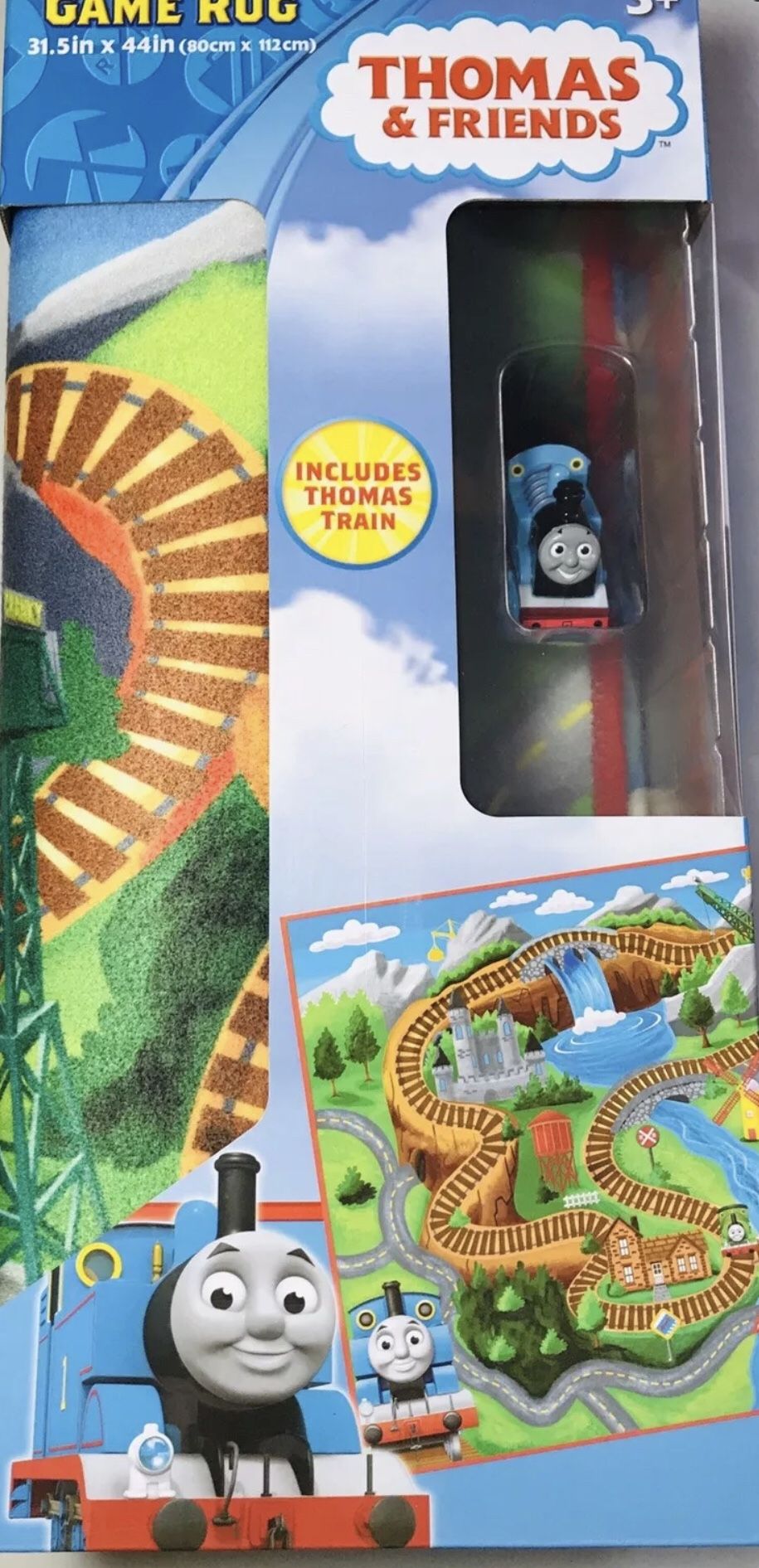 Thomas Train Play Mat Thomas & Friends Tank Engine Toy & Railway Road Rug Gift.