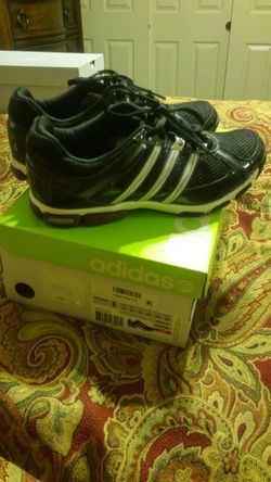 Black and purple Adidas