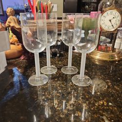4 Vintage Prelude Frost Goblets MIKASA.