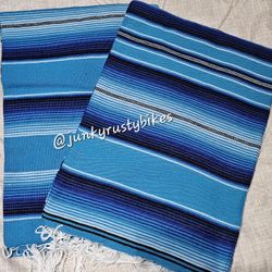New Blue 5x7 Serape Sarape Zarape Mexican Blanket 