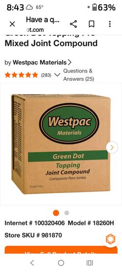 Westpack drywall mud