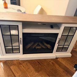 Heated fire place