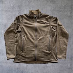 Patagonia R1 Full Zip Fleece Jacket Mens M Brown Polartec Grid Regulator 40125 F9