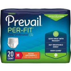 Prevail Per-Fit Size Med Adult Diapers/ Pull-ups  20ct 