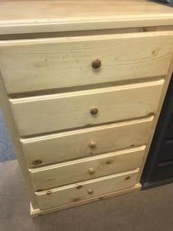 PINEWOOD dresser 5 drawer wardrobe available in multiple colors