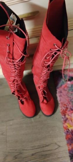 Faux Suede over the knee Boots 10