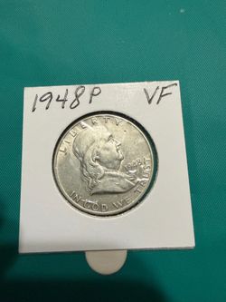 1948 P Franklin silver half dollar