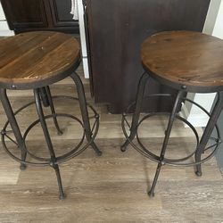Steel/wood Stools 
