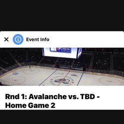 Avalanche Playoff Game Tickets 