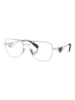 Prada PR B50V Women's Silver Aviator Glasses 59-17
