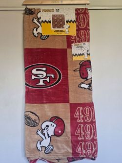 ❤️ Snoopy 49ers Oversized Plush Throw Blanket 60x70 💛
