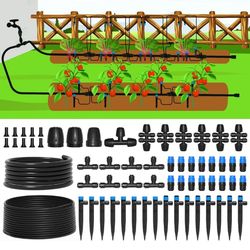 Drip Irrigation System Kit 230FT Garden Watering Set with Sprayers & Adjustable Nozzles